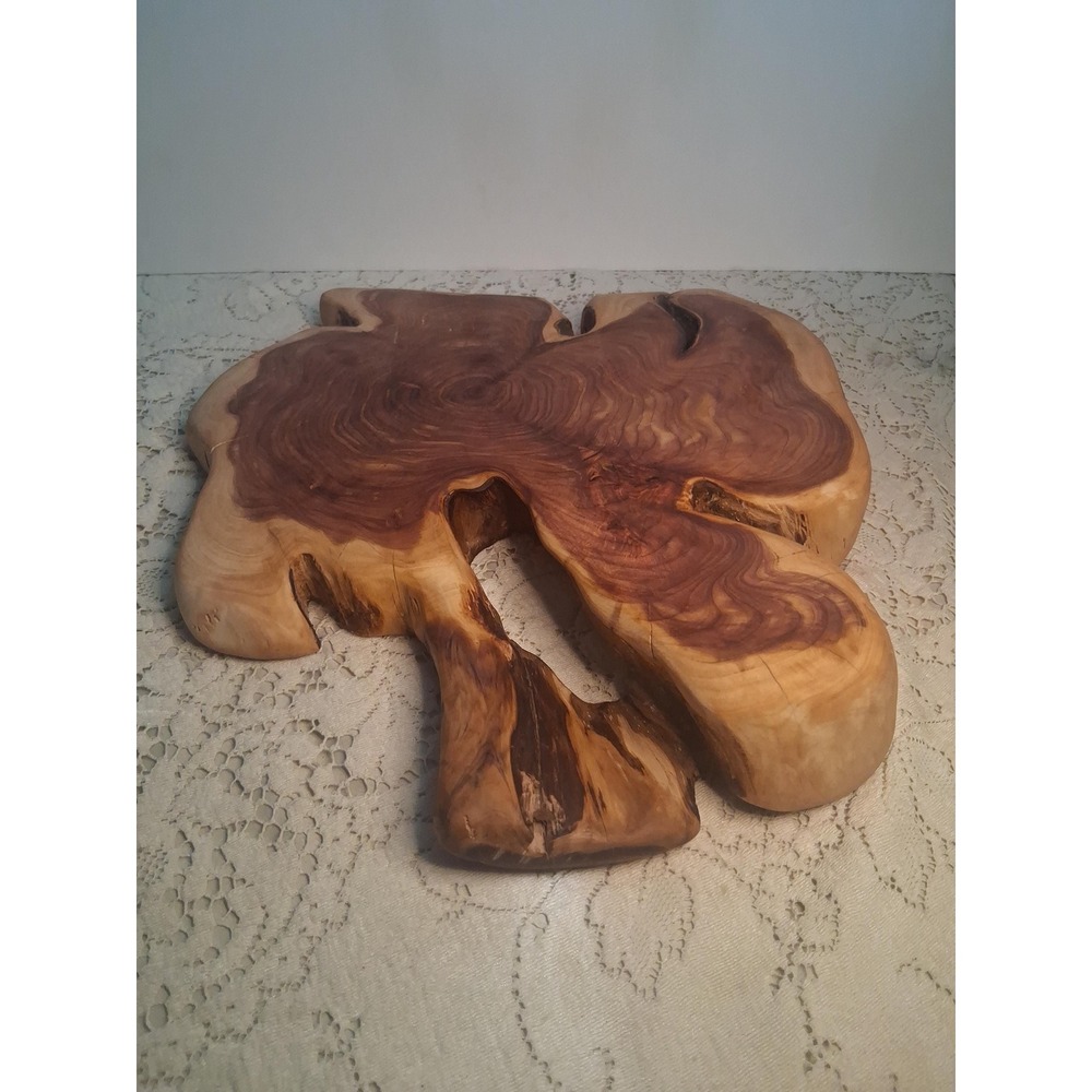 JTC Woodwork Artisan Live Edge Aromatic Red Cedar Serving Board Wood Tray Large